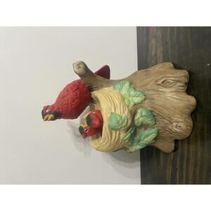 Vintage Cardinal Nest Motion Figurine Music Box